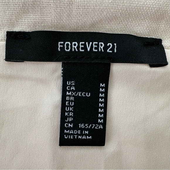 Forever 21 faux wrap mini  skirt with side tie, in a rayon/linen blend - Picture 8 of 9